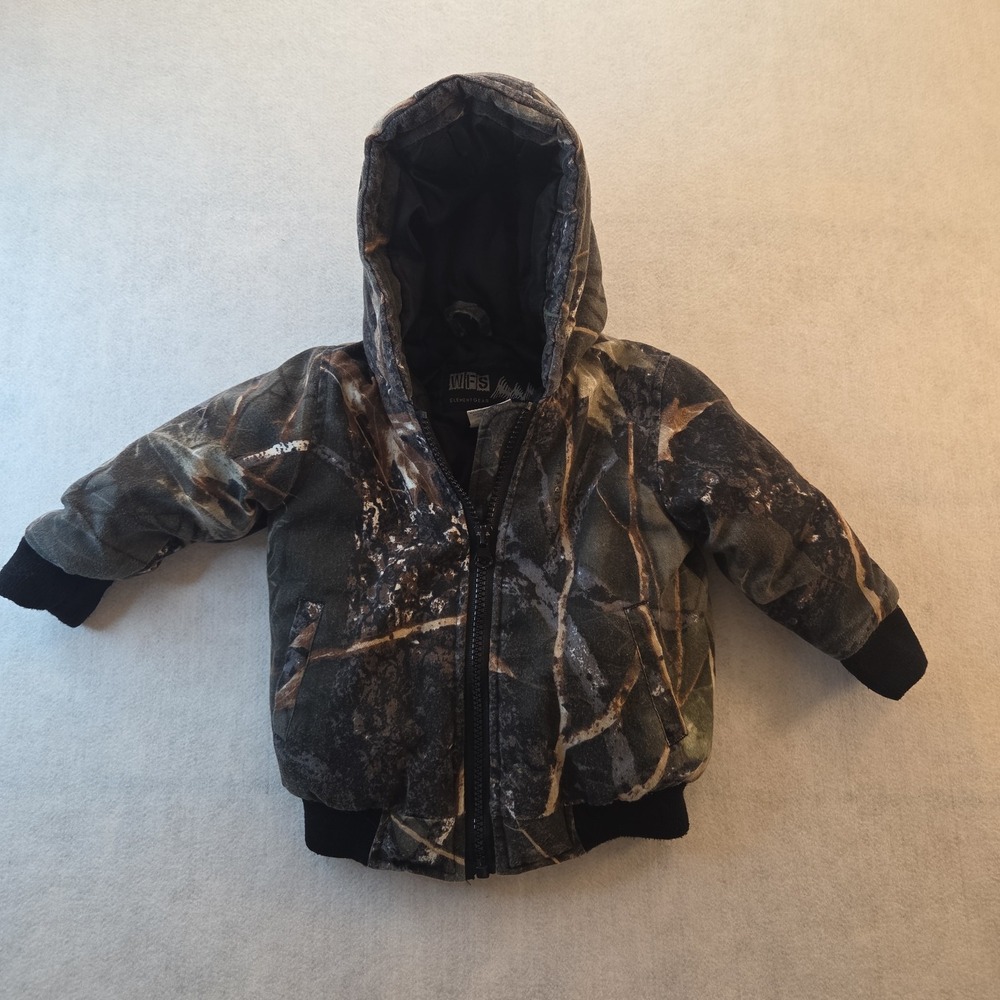 Toddler Boys WFS Element Gear Camo Winter Coat Size 24 Months